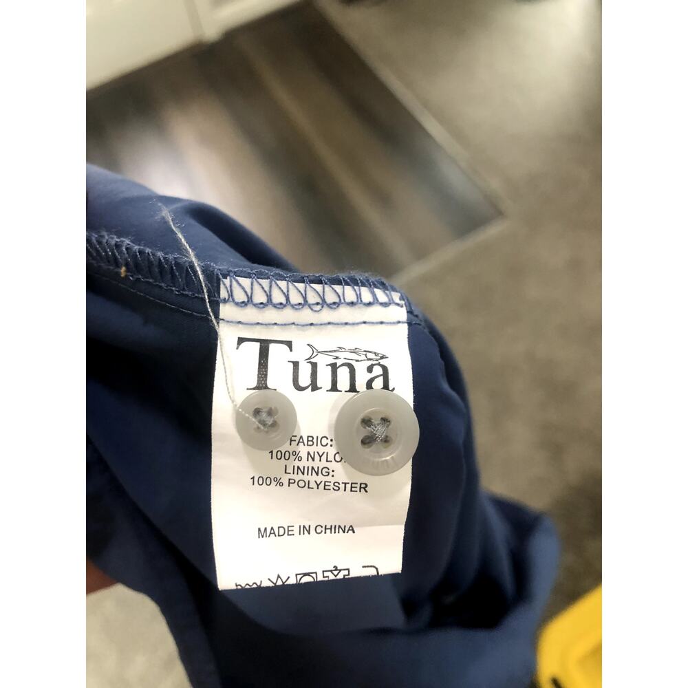 Tuna Men's Button Down Fishing Shirt Size 4XL Long Sleeve Blue - Picture 10 of 14